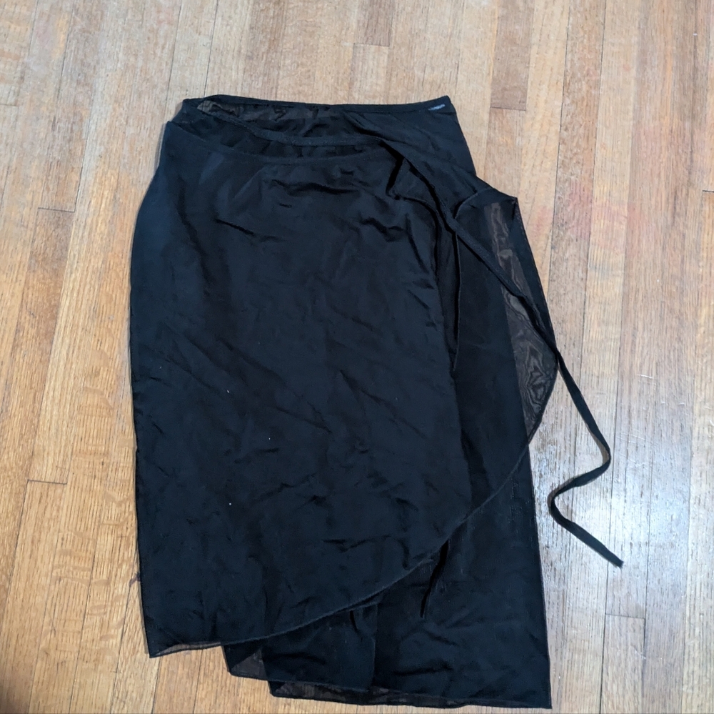 Black Wrap Skirt - Mondor